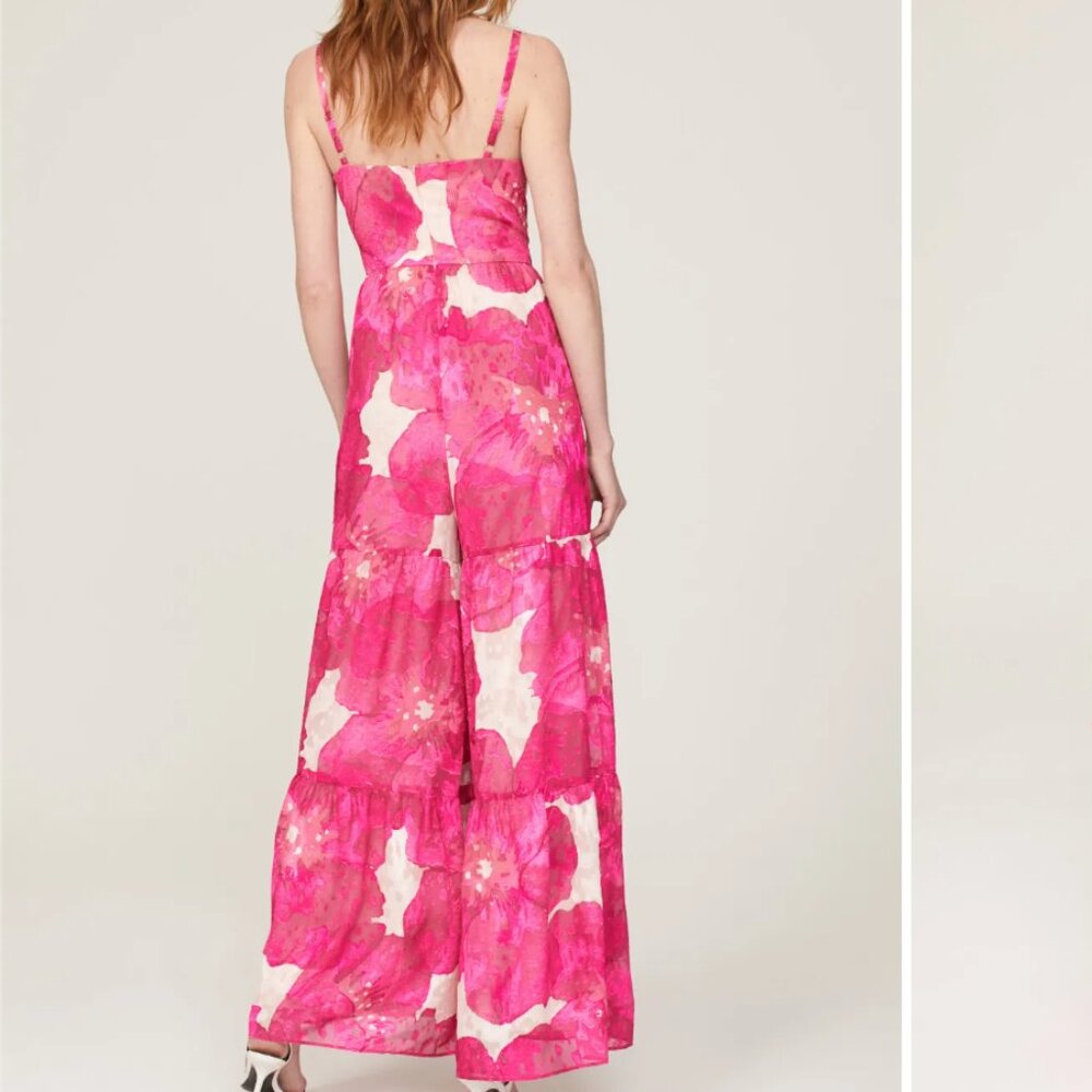 Size 2 - Slate & Willow - Pink Floral Jumpsuit Rent the Runway RTR $260 msrp - Picture 3 of 14